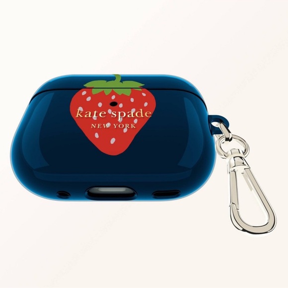 Kate Spade X Target Collab Air Pod Holder/Charger - NIB - Navy Blue/ Strawberry - Picture 5 of 6